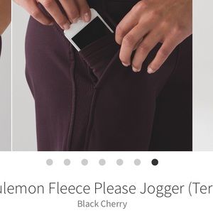 Lululemon black cherry fleece please jogger size 10